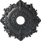 Ekena Millwork Riley Ceiling Medallion (Fits Canopies up to 4 5/8"), Hnd-Painted Pewter, 18"OD x 3 1/2"ID x 1 1/2"P CM18RLPES - alternate 1